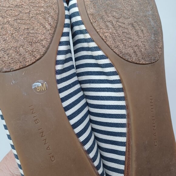 Gianni Bini Shoes Nautical Stripe Slip On Sawyer Casual Ballet Style Flats Sz 9 - Picture 15 of 16